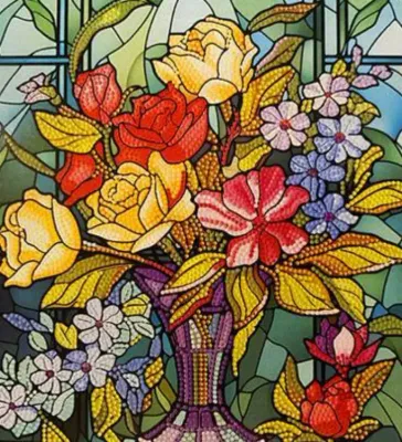 Vaso de Flores - Tela Diamante